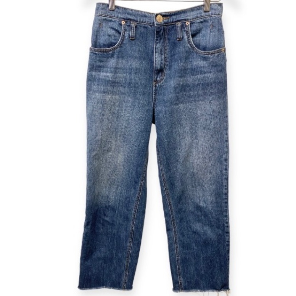 STS Blue 2 (26) Wendy High Rise Cropped Jeans Raw Hem Nordstrom Non Stretch